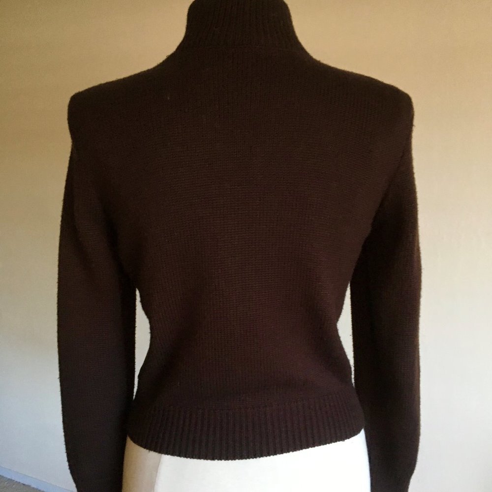Vintage Sisley Italian made Leather knit jacket